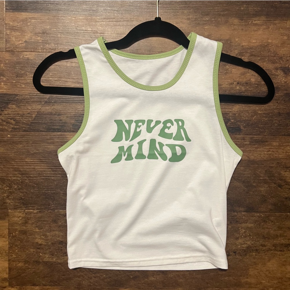 Graphic crop top tank